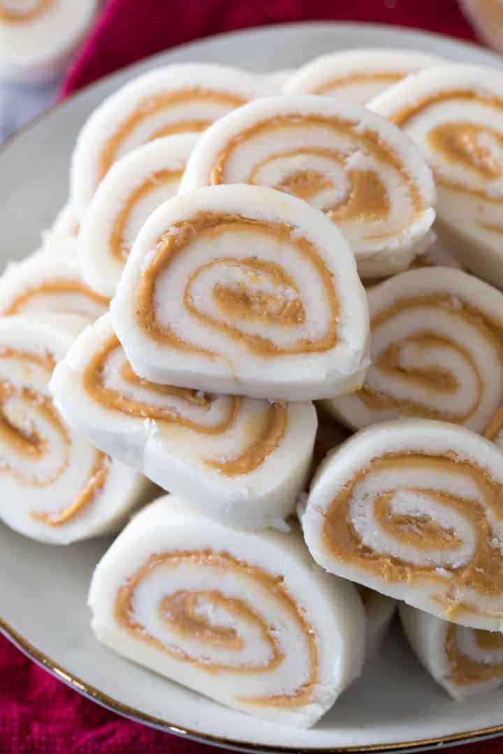 Photo of old fashioned peanut butter roll candy