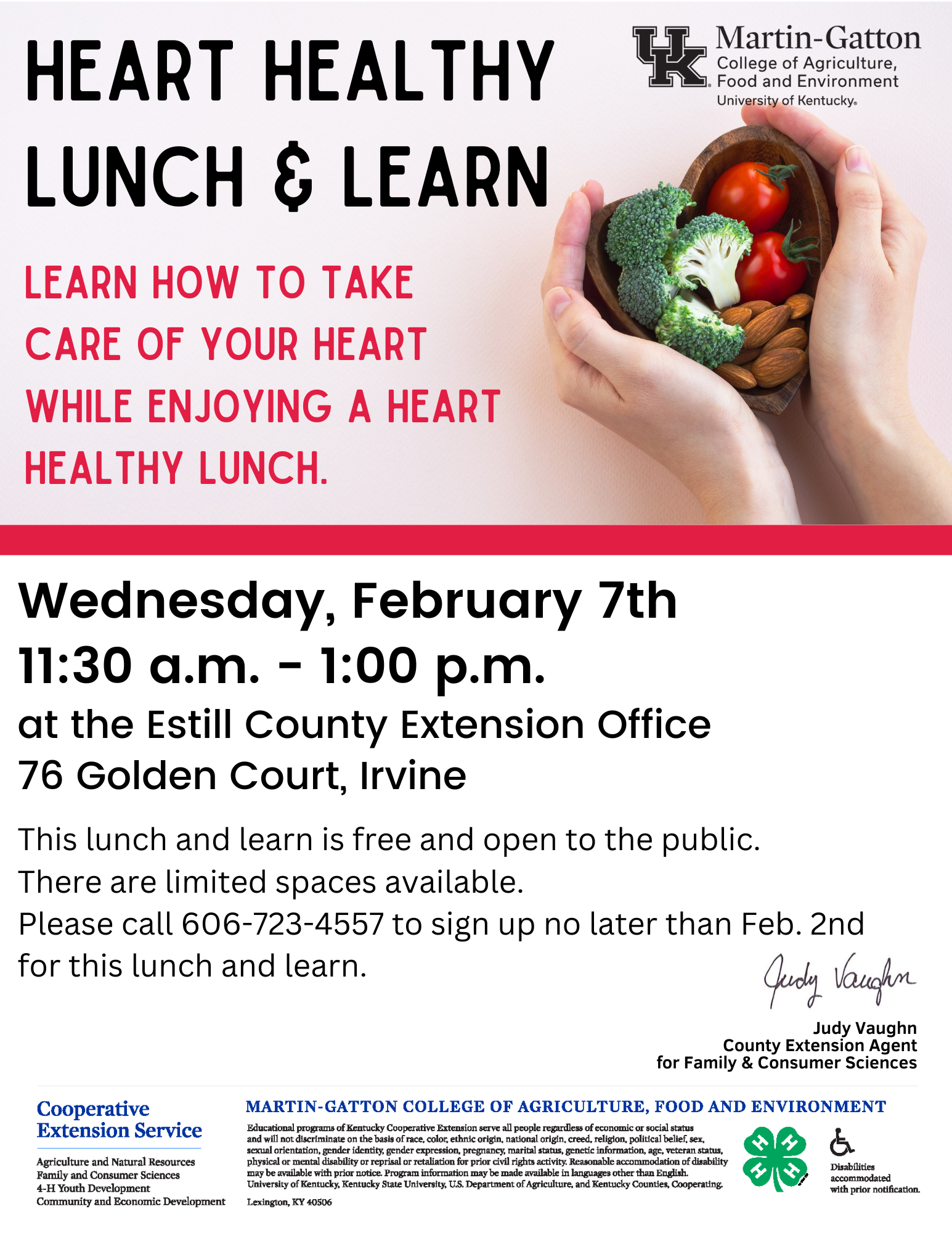 Heart Healthy Lunch & Learn Flyer
