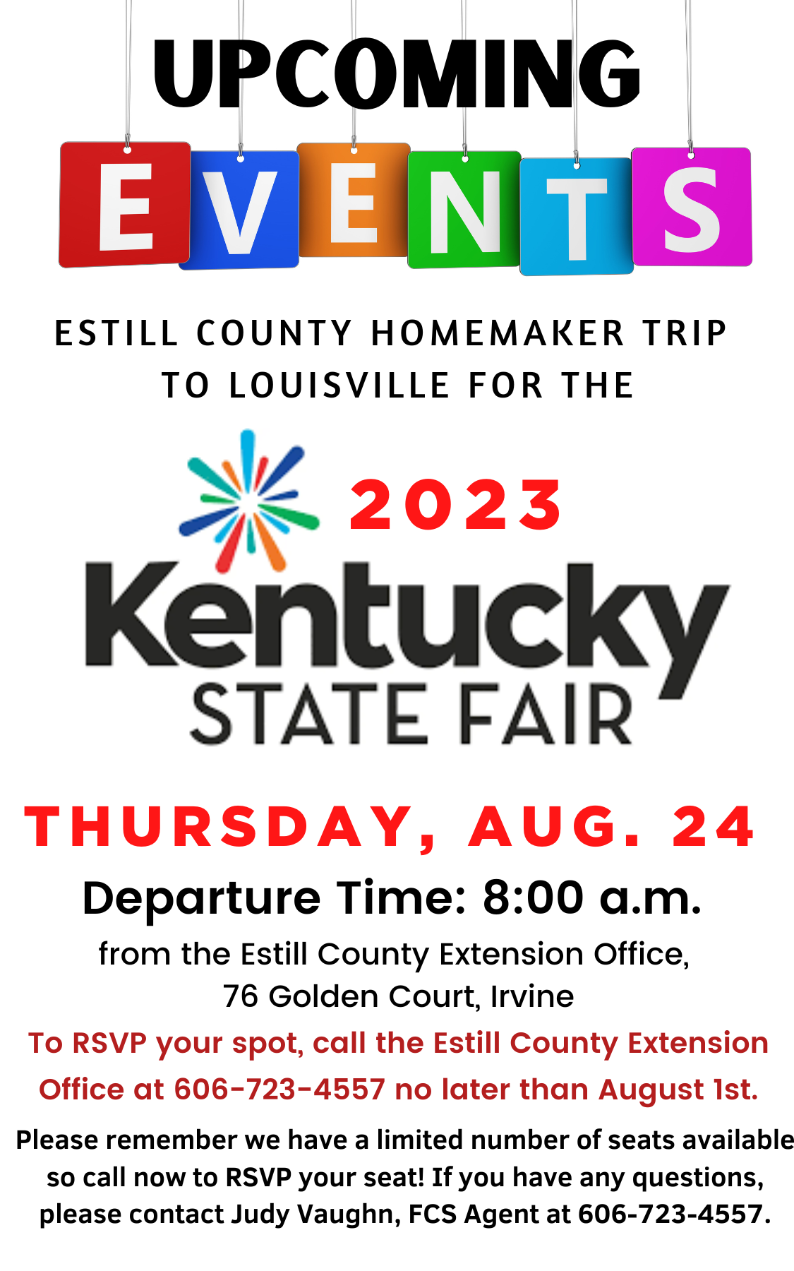 Homemaker Trip to the Kentucky State Fair Flyer